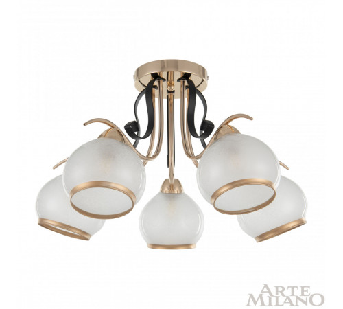 Потолочная люстра Arte Milano Amalfi 323306/5 FG+BK Потолочная люстра Arte Milano Amalfi 323306/5 FG+BK