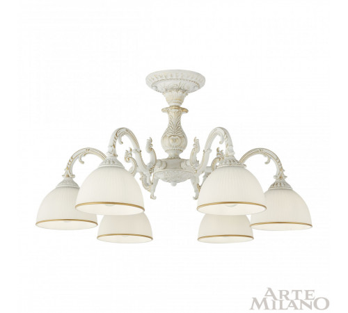 Потолочная люстра Arte Milano 346410/6 WT+G Потолочная люстра Arte Milano 346410/6 WT+G
