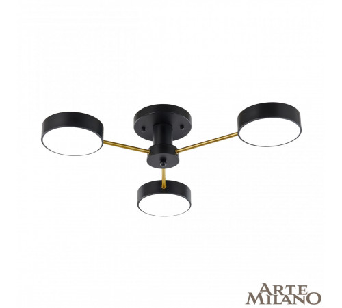 Потолочная люстра Arte Milano Ferrara 252006/3 Bk/Bk Потолочная люстра Arte Milano Ferrara 252006/3 Bk/Bk