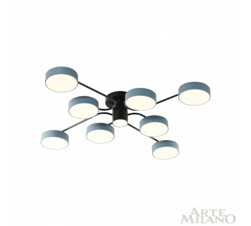 Потолочная люстра Arte Milano Ferrara 253039/8+1 Bk/Gr Потолочная люстра Arte Milano Ferrara 253039/8+1 Bk/Gr