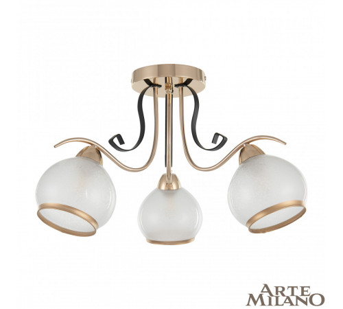 Потолочная люстра Arte Milano Amalfi 323306/3 FG+BK Потолочная люстра Arte Milano Amalfi 323306/3 FG+BK