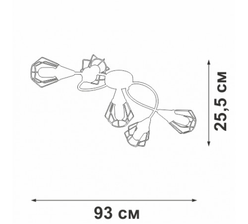 Потолочная люстра Vitaluce V3037-0/5PL Потолочная люстра Vitaluce V3037-0/5PL