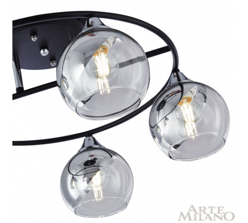 Потолочная люстра Arte Milano Amalfi 322403/5 BK+CR Потолочная люстра Arte Milano Amalfi 322403/5 BK+CR