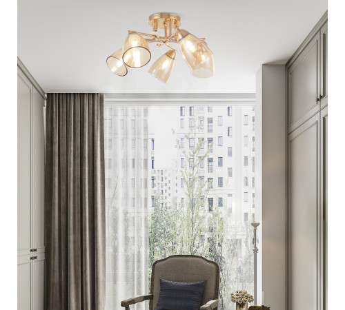 Потолочная люстра Arte Milano Amalfi 326419/5 FG+WH Потолочная люстра Arte Milano Amalfi 326419/5 FG+WH