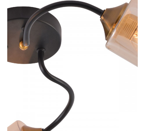 Потолочная люстра Reluce 01608-0.3-03 BK+BRASS Потолочная люстра Reluce 01608-0.3-03 BK+BRASS