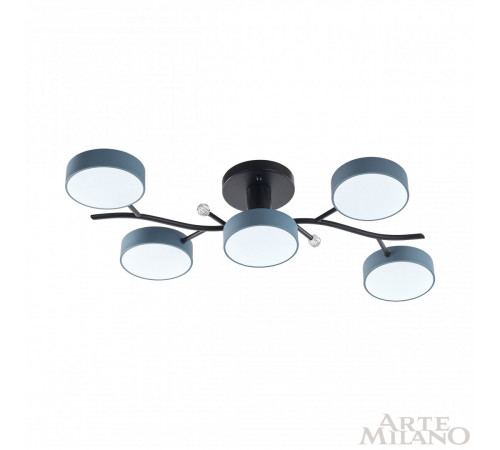 Потолочная люстра Arte Milano Ferrara 256606/5 Bk/Gr Потолочная люстра Arte Milano Ferrara 256606/5 Bk/Gr