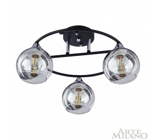 Потолочная люстра Arte Milano Amalfi 322403/3 BK+CR Потолочная люстра Arte Milano Amalfi 322403/3 BK+CR