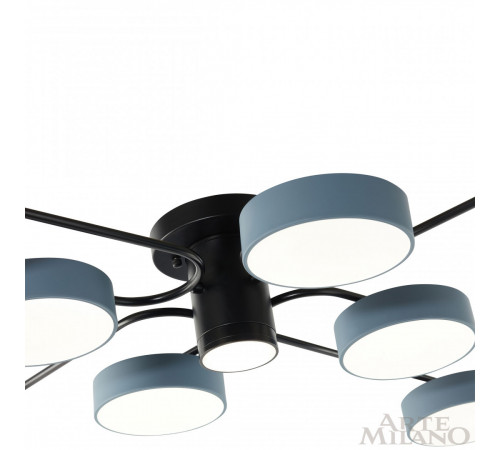 Потолочная люстра Arte Milano Ferrara 253039/8+1 Bk/Gr Потолочная люстра Arte Milano Ferrara 253039/8+1 Bk/Gr