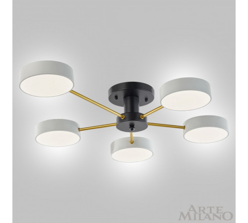 Потолочная люстра Arte Milano Ferrara 252006/5 Bk/Wh Потолочная люстра Arte Milano Ferrara 252006/5 Bk/Wh