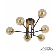 Потолочная люстра Arte Milano Neapolis 273708/6 BK/GD
