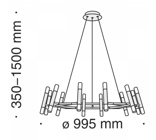 Подвесная люстра Maytoni Vigo MOD031PL-24B Подвесная люстра Maytoni Vigo MOD031PL-24B