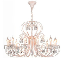 Подвесная люстра Eurosvet 3305/12 белый с золотом/прозрачный хрусталь Strotskis