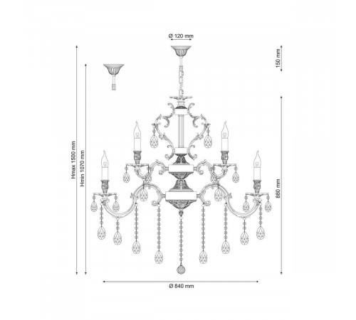 Подвесная люстра Lucia Tucci Ashanti 1250.18 Clear Подвесная люстра Lucia Tucci Ashanti 1250.18 Clear