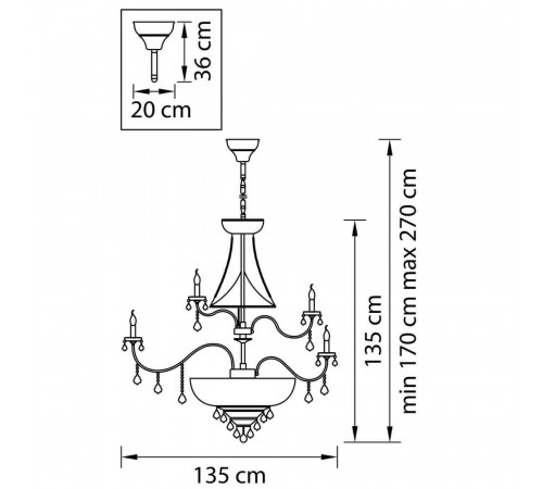 Подвесная люстра Osgona Classic 700514 Подвесная люстра Osgona Classic 700514