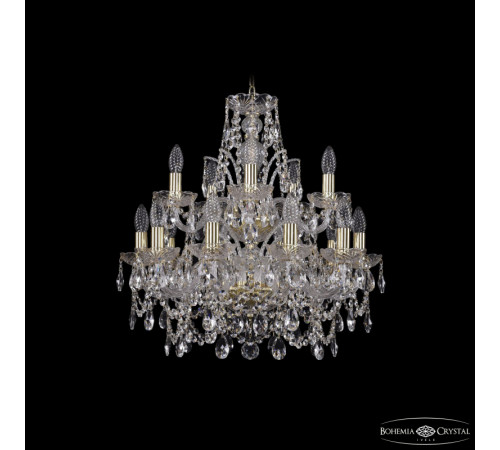 Подвесная люстра Bohemia Ivele Crystal 1411/10+5/195/2d G Подвесная люстра Bohemia Ivele Crystal 1411/10+5/195/2d G