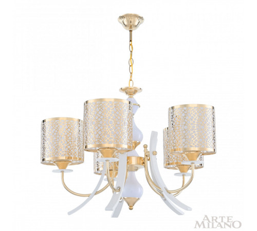 Подвесная люстра Arte Milano Florentia-6067 306067/5 Wh/Gd