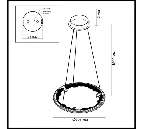 Подвесная люстра Odeon Light Hightech Cayon 7002/44L Подвесная люстра Odeon Light Hightech Cayon 7002/44L