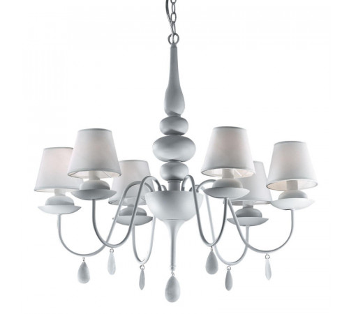 Подвесная люстра Ideal Lux Blanche SP6 Bianco 035581 Подвесная люстра Ideal Lux Blanche SP6 Bianco 035581