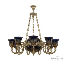 Подвесная люстра Bohemia Ivele Crystal Verona 72003P/9/210 G P2 U Amber-Blue/H-1K