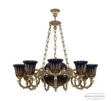 Подвесная люстра Bohemia Ivele Crystal Verona 72003P/9/210 G P2 U Amber-Blue/H-1K