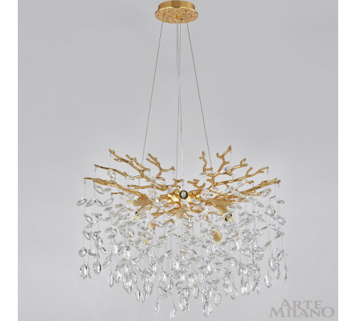 Подвесная люстра Arte Milano Milan 239801/D600/8/B Gd Подвесная люстра Arte Milano Milan 239801/D600/8/B Gd