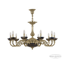 Подвесная люстра Bohemia Ivele Crystal Verona 72101P/10/300 G P Amber-Blue/H-1J