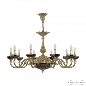 Подвесная люстра Bohemia Ivele Crystal Verona 72101P/10/300 G P Amber-Blue/H-1J