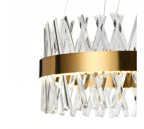 Подвесная люстра Natali Kovaltseva Halos LED LAMPS 81358 GOLD SATIN Подвесная люстра Natali Kovaltseva Halos LED LAMPS 81358 GOLD SATIN