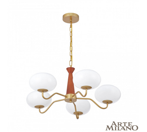 Подвесная люстра Arte Milano Napoli 310166/D680/5 BS/WD Подвесная люстра Arte Milano Napoli 310166/D680/5 BS/WD