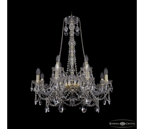 Подвесная люстра Bohemia Ivele Crystal 1411/8+4/240/h-83 G Подвесная люстра Bohemia Ivele Crystal 1411/8+4/240/h-83 G