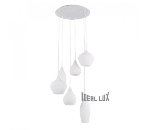 Подвесная люстра Ideal Lux Soft SP6 Bianco 087818 Подвесная люстра Ideal Lux Soft SP6 Bianco 087818