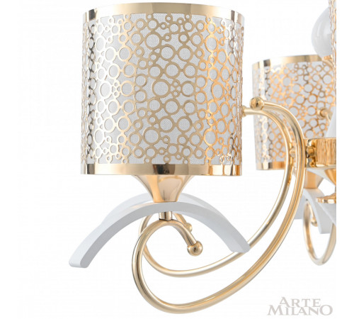 Подвесная люстра Arte Milano Florentia-9787 309787/5 Wh/Gd
