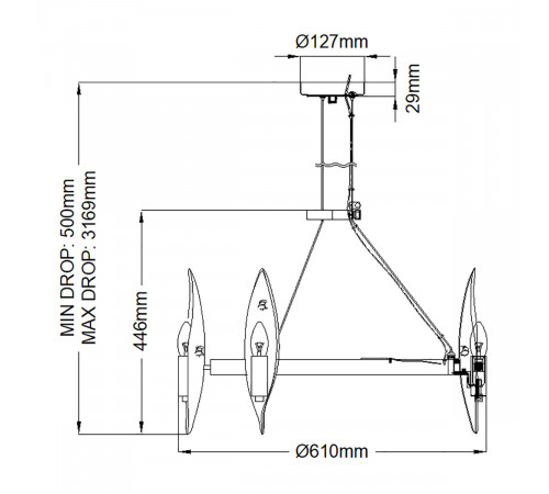 Подвесная люстра Hinkley Willow QN-WILLOW6-CBK