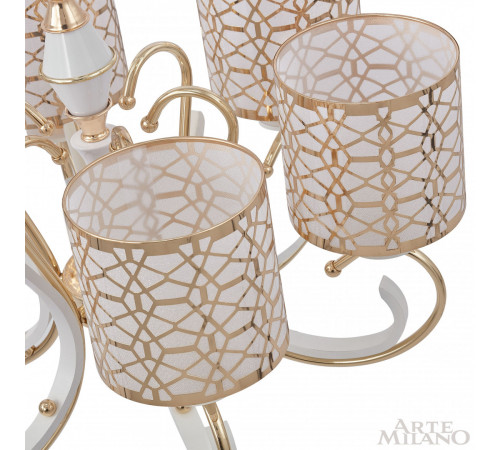 Подвесная люстра Arte Milano Florentia-1237 301237/6 Wh/Gd Подвесная люстра Arte Milano Florentia-1237 301237/6 Wh/Gd