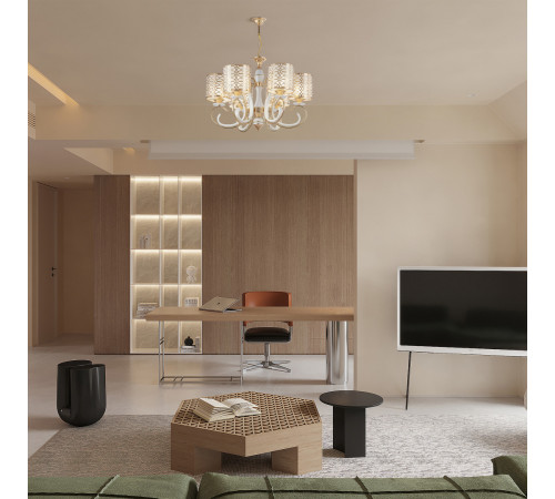 Подвесная люстра Arte Milano Florentia-1237 301237/6 Wh/Gd Подвесная люстра Arte Milano Florentia-1237 301237/6 Wh/Gd