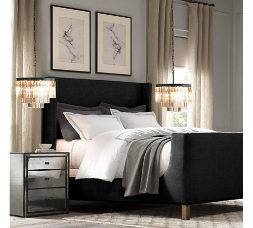Подвесная люстра Delight Collection 1920s Odeon KR0387P-6 black/clear