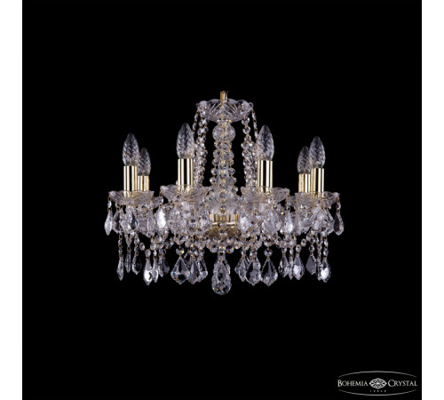 Подвесная люстра Bohemia Ivele Crystal 1413/8/165 G Leafs Подвесная люстра Bohemia Ivele Crystal 1413/8/165 G Leafs