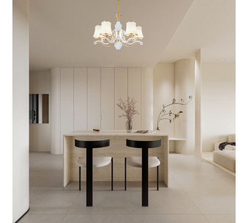 Подвесная люстра Arte Milano Florentia-3987 303987/5 Wh/Gd Подвесная люстра Arte Milano Florentia-3987 303987/5 Wh/Gd