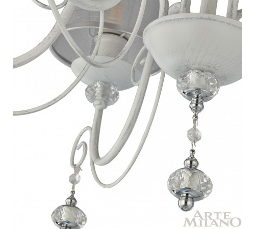 Подвесная люстра Arte Milano 347620/6 WT+SL Подвесная люстра Arte Milano 347620/6 WT+SL