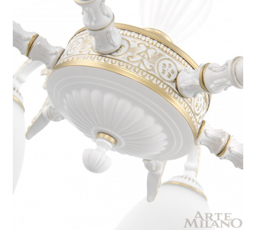 Подвесная люстра Arte Milano 340837/6 WT+G Подвесная люстра Arte Milano 340837/6 WT+G