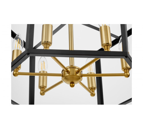 Подвесная люстра Lumina Deco Lorton LDP 1142-6 BK+MD Подвесная люстра Lumina Deco Lorton LDP 1142-6 BK+MD