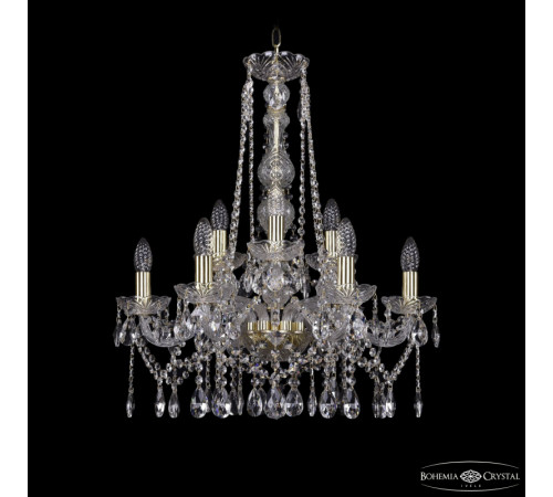 Подвесная люстра Bohemia Ivele Crystal 1413/6+3/200/h-66 G Подвесная люстра Bohemia Ivele Crystal 1413/6+3/200/h-66 G