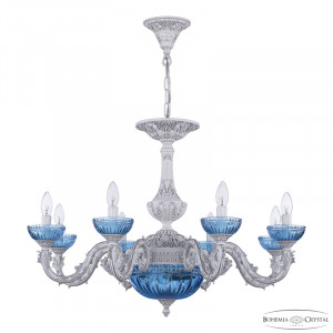 Подвесная люстра Bohemia Ivele Crystal AL79101P/8/250 WMN P Aquamarine/M-1G