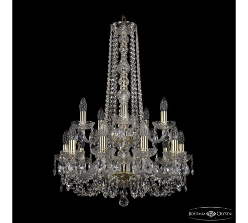 Подвесная люстра Bohemia Ivele Crystal 1402/10+5/195/h-80/2d G Подвесная люстра Bohemia Ivele Crystal 1402/10+5/195/h-80/2d G