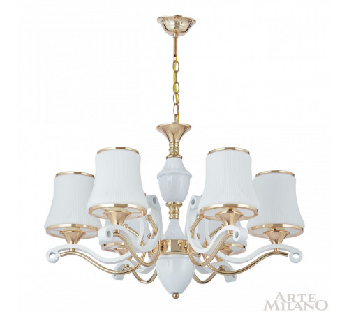 Подвесная люстра Arte Milano Florentia-3987 303987/6 Wh/Gd Подвесная люстра Arte Milano Florentia-3987 303987/6 Wh/Gd