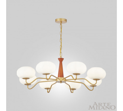 Подвесная люстра Arte Milano Napoli 310166/D900/8 BS/WD Подвесная люстра Arte Milano Napoli 310166/D900/8 BS/WD