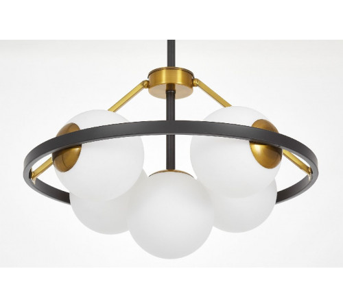 Подвесная люстра Lumina Deco Donzano LDP 8034-5 BK+WT Подвесная люстра Lumina Deco Donzano LDP 8034-5 BK+WT