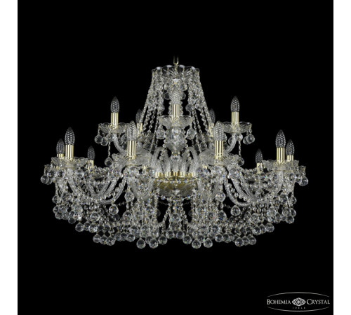 Подвесная люстра Bohemia Ivele Crystal 1409/10+5/360 G Подвесная люстра Bohemia Ivele Crystal 1409/10+5/360 G