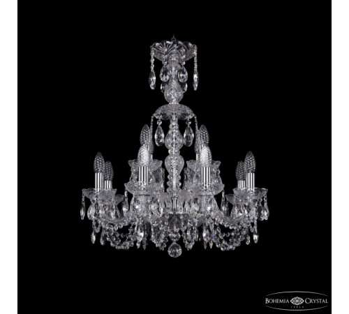 Подвесная люстра Bohemia Ivele Crystal 1402/8+4/195/XL-64 Ni Подвесная люстра Bohemia Ivele Crystal 1402/8+4/195/XL-64 Ni