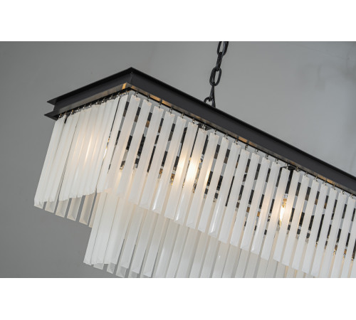Подвесная люстра Delight Collection 1920s Odeon KR0387P-12C/P black/frost Подвесная люстра Delight Collection 1920s Odeon KR0387P-12C/P black/frost